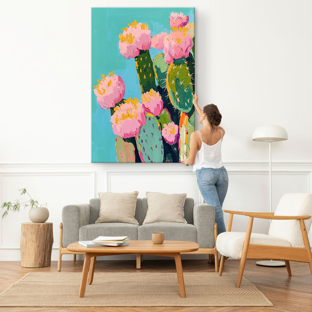 Cactus Painting Resilience Botanical Wall Art