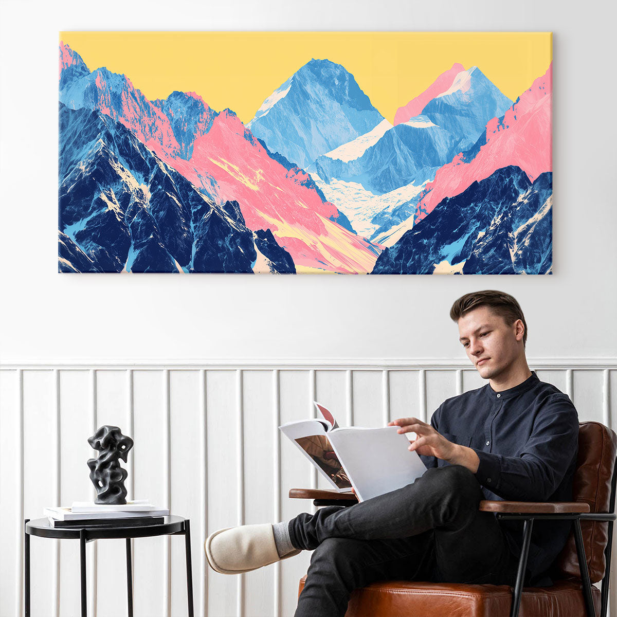 Pop Art Mountain Wall Art Nature Artwork