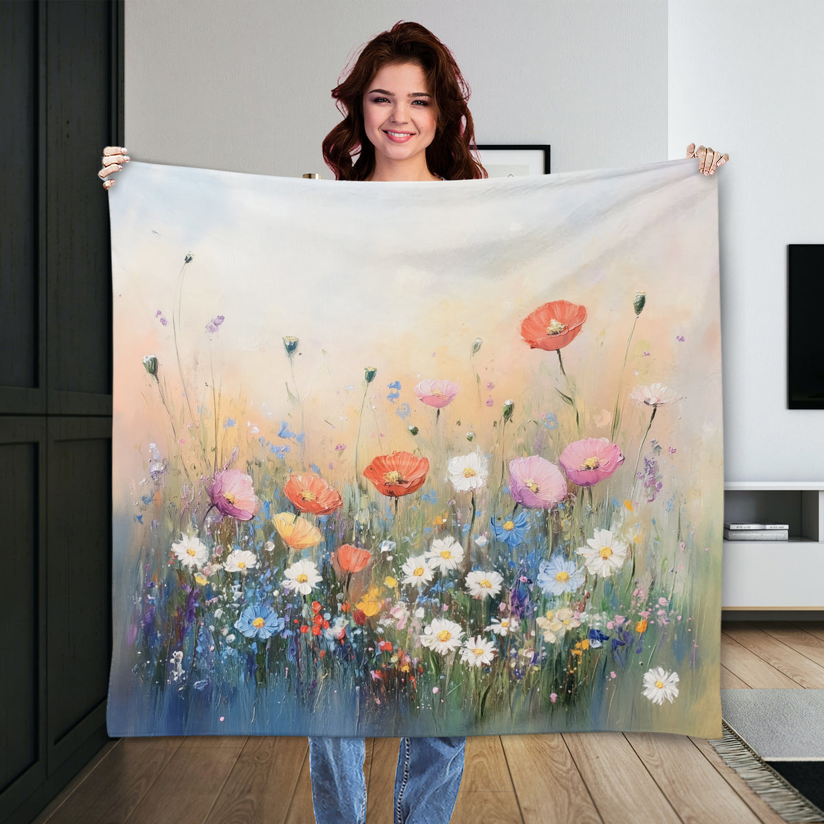 Romantic Wildflower Field Floral Wall Decor