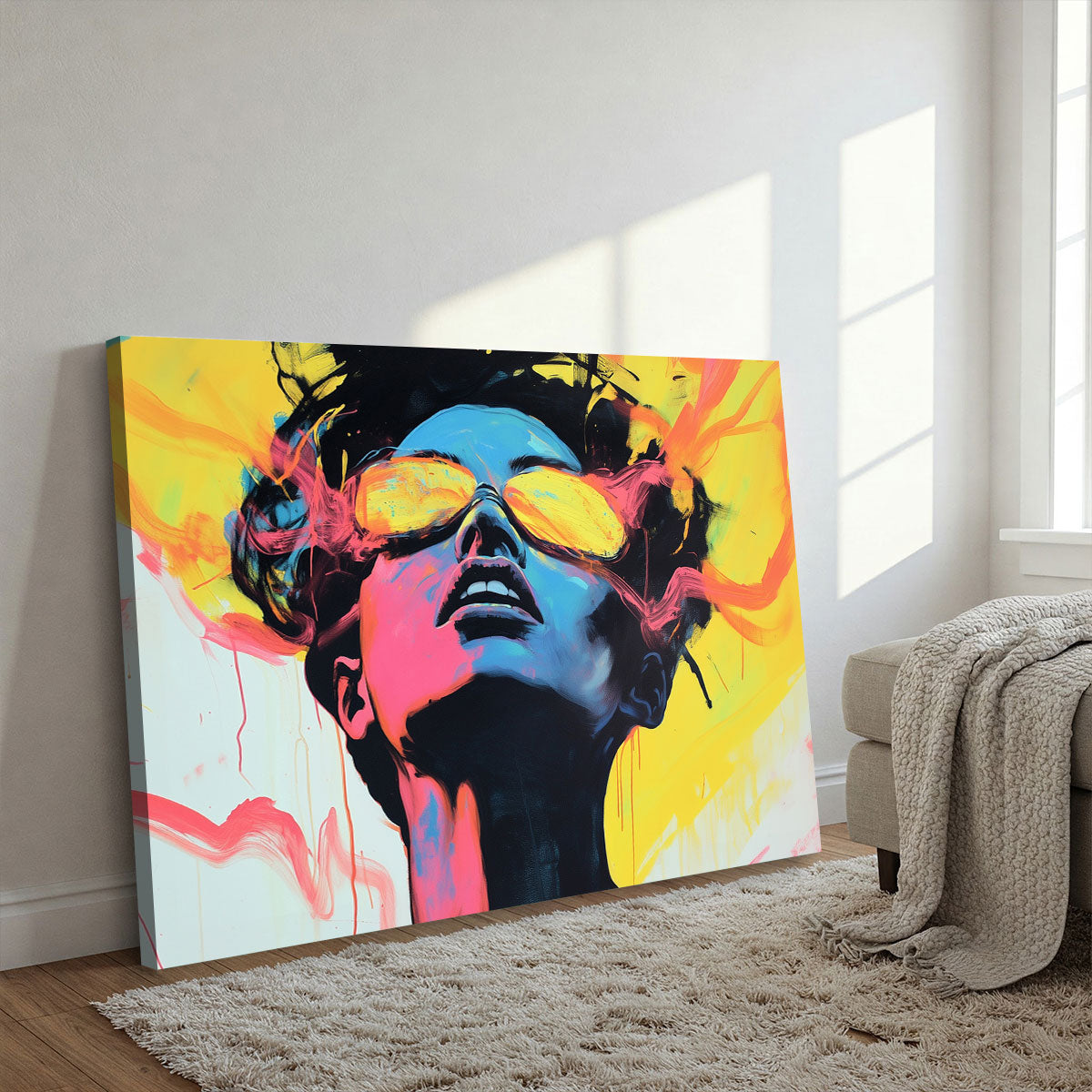 Pop Art Energetic Gaze Canvas Wall Art