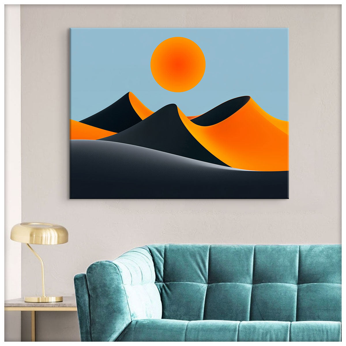 Surreal Desert Bloom Canvas Desert Painting