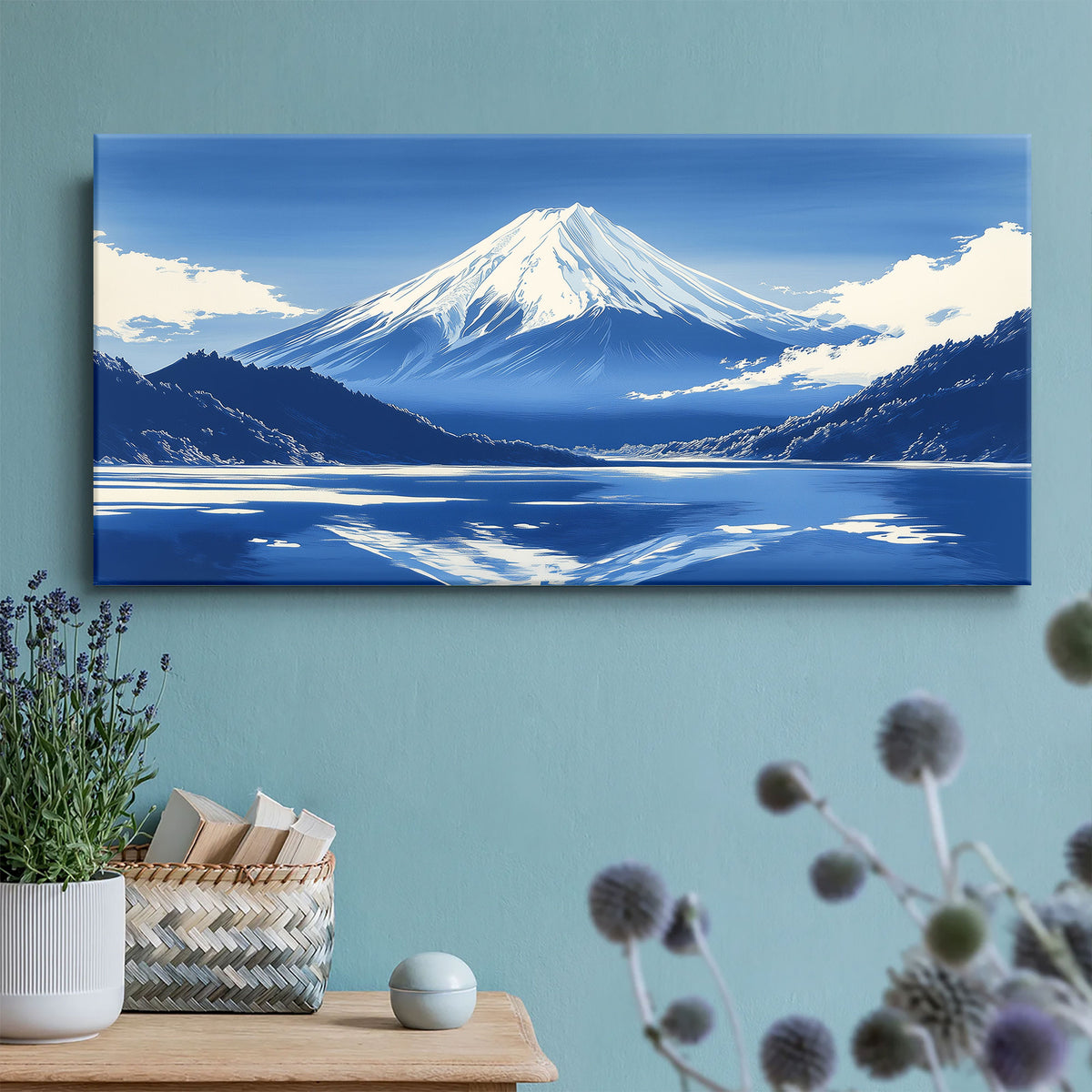 Azure Harmony Snow Mountain Wall Art