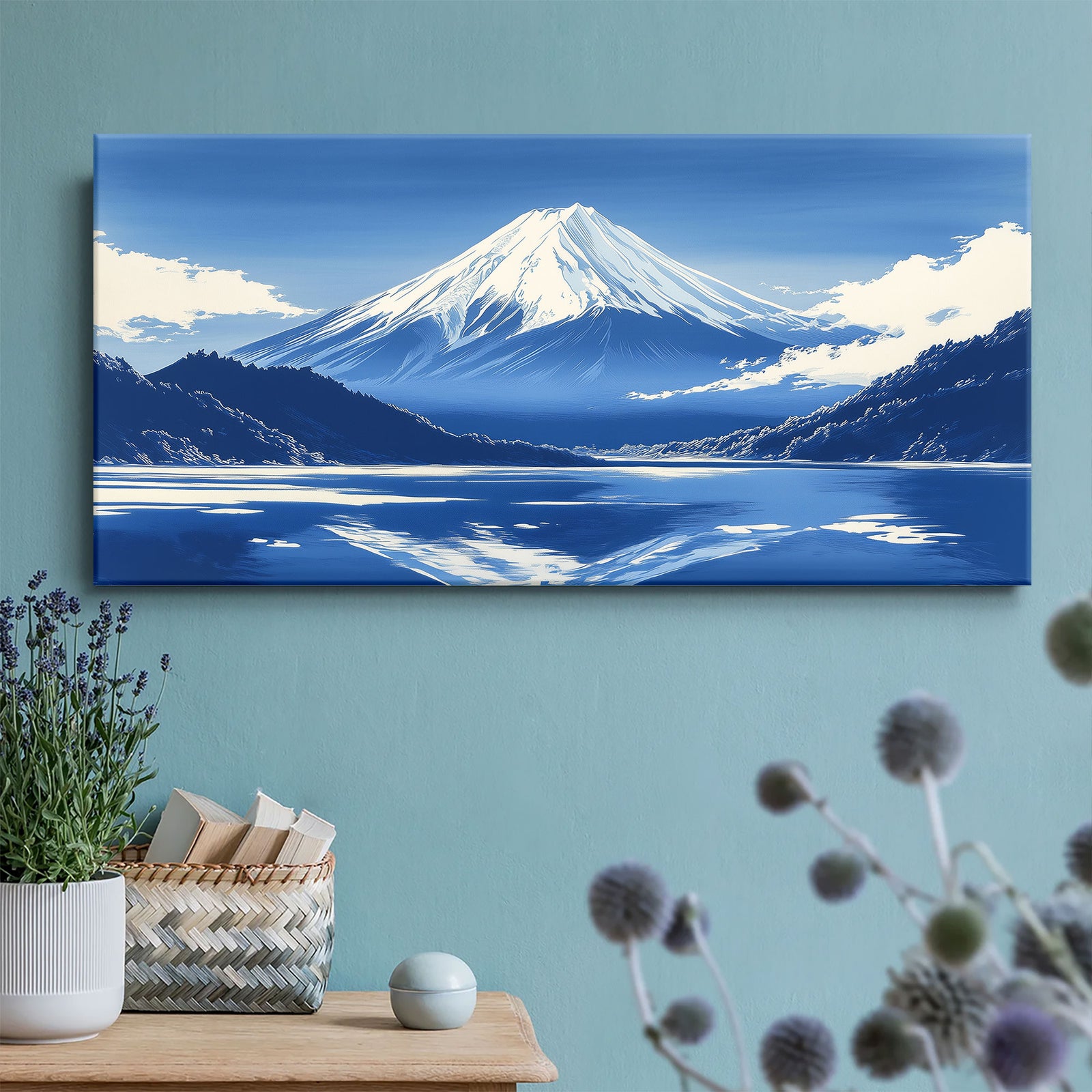 Azure Harmony Snow Mountain Wall Art