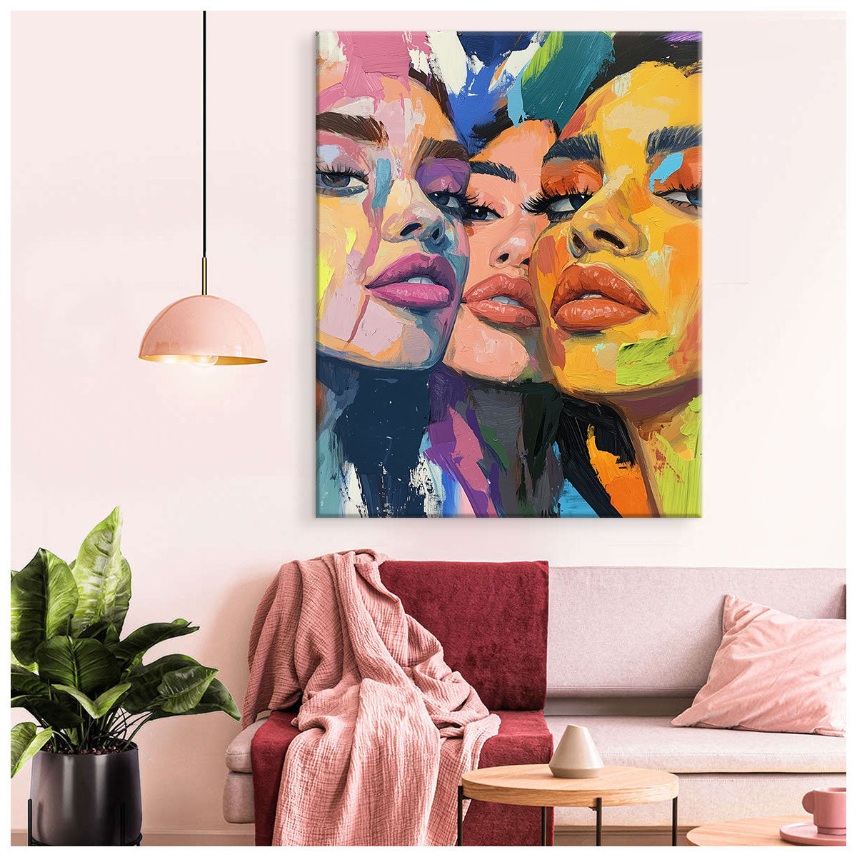 Chromatic Sisterhood Canvas Fine Arts Print