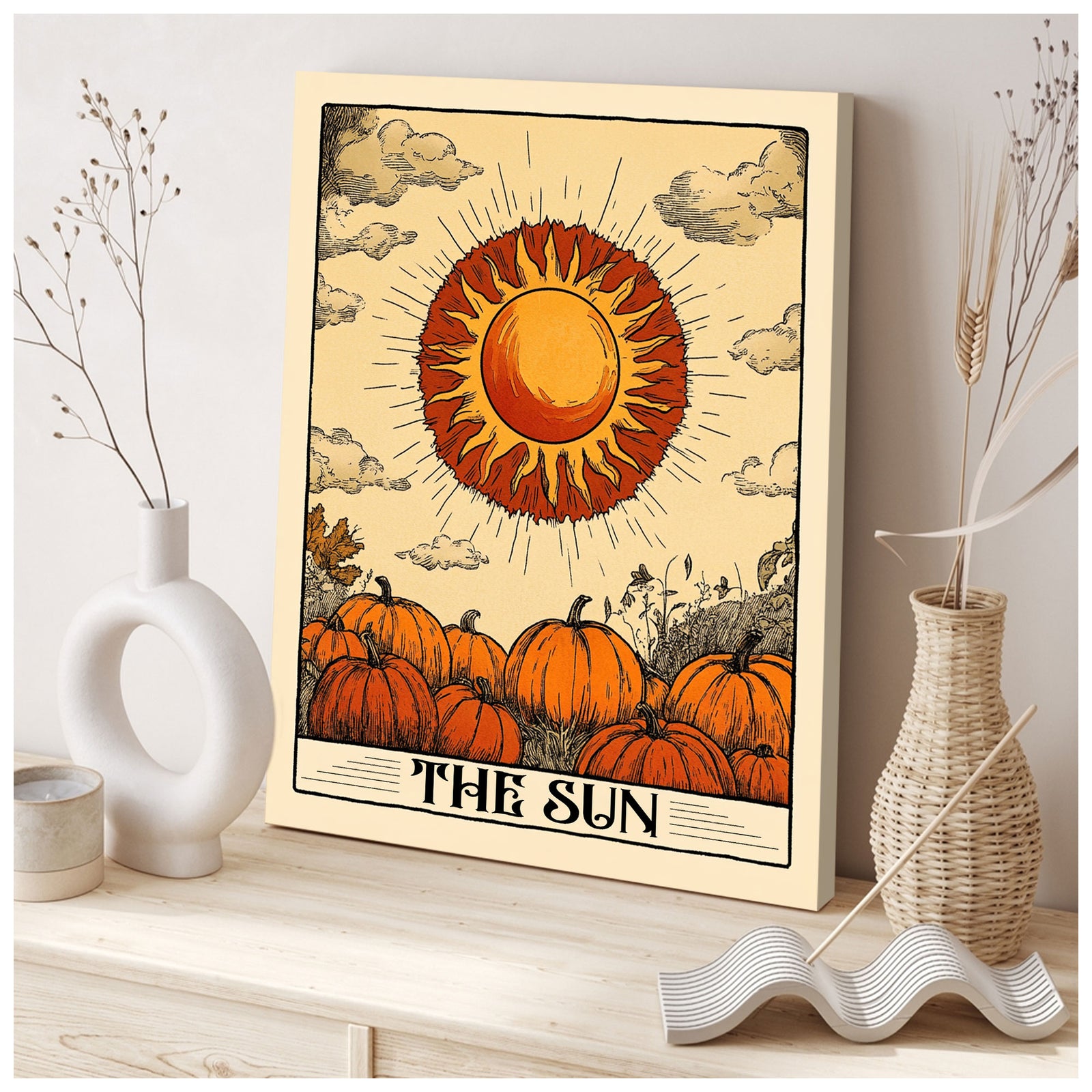 The Sun Tarot Card Boho Wall Decor