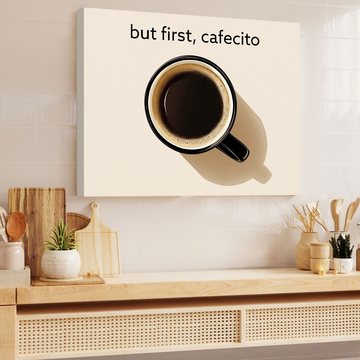 But First, Cafecito Dining Area Wall Art Decor