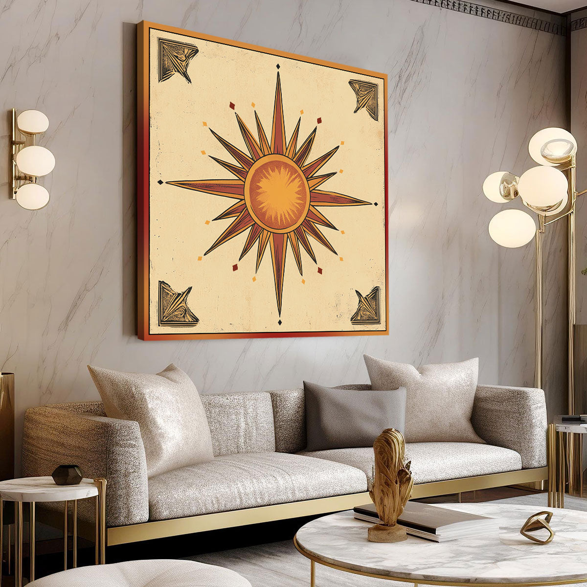 Ornate Compass Rose Boho Wall Decor