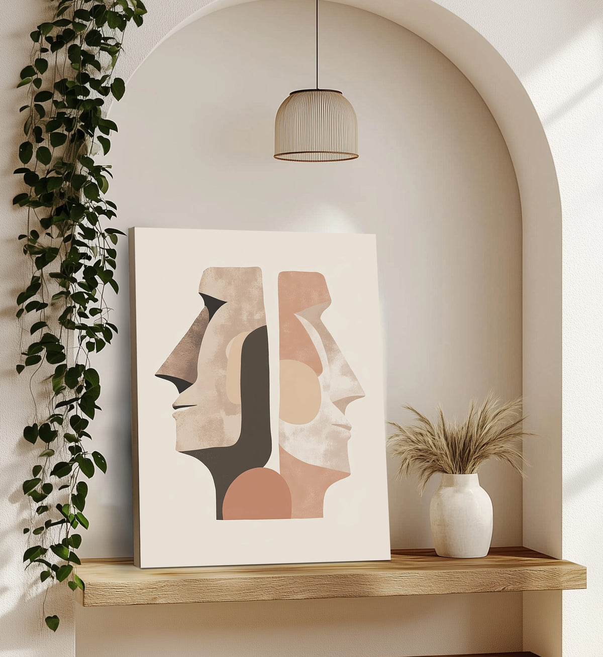 Minimalist East Architecture Canvas Wall Art