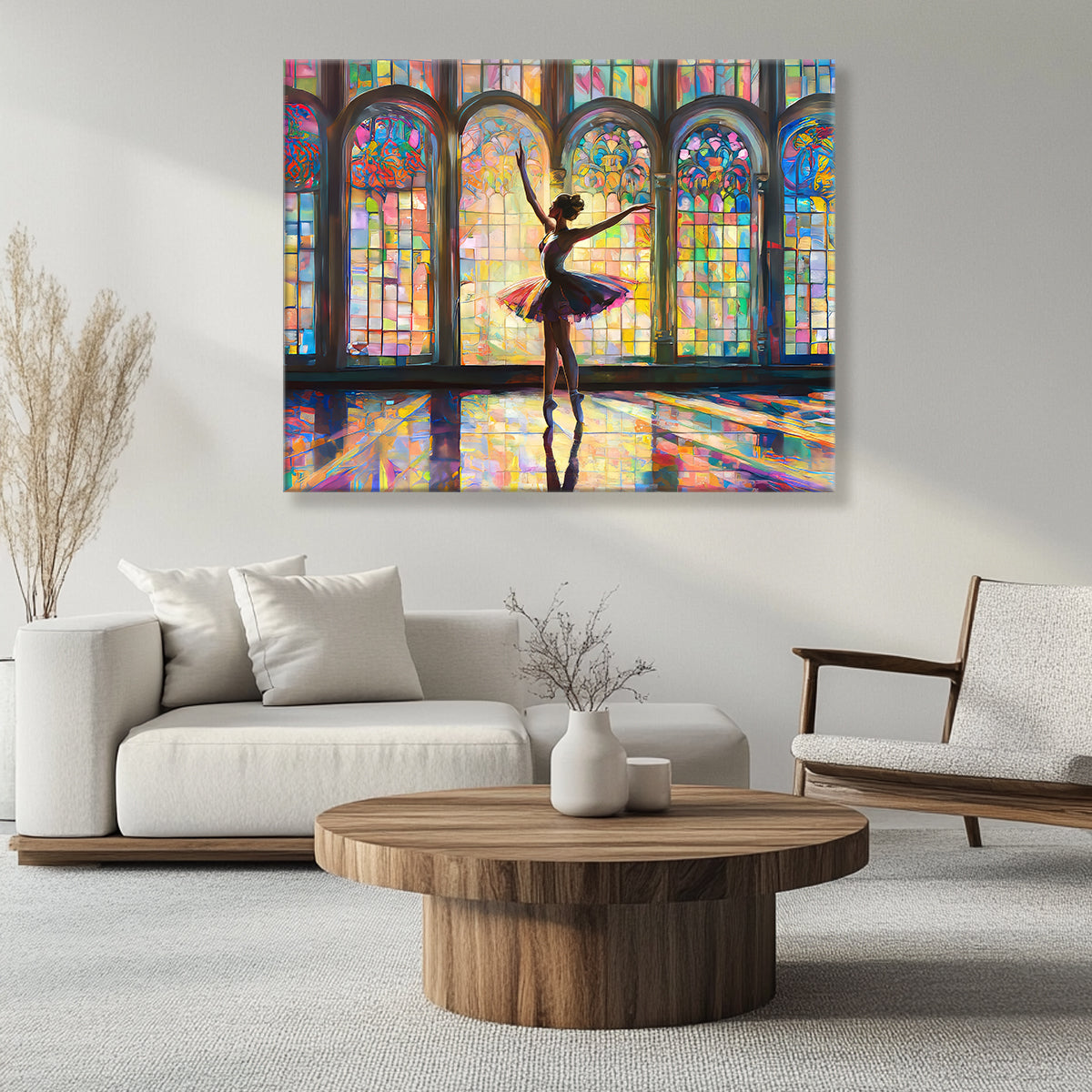 Graceful Ballerina Dancing Oil Painting Canvas Wall Art