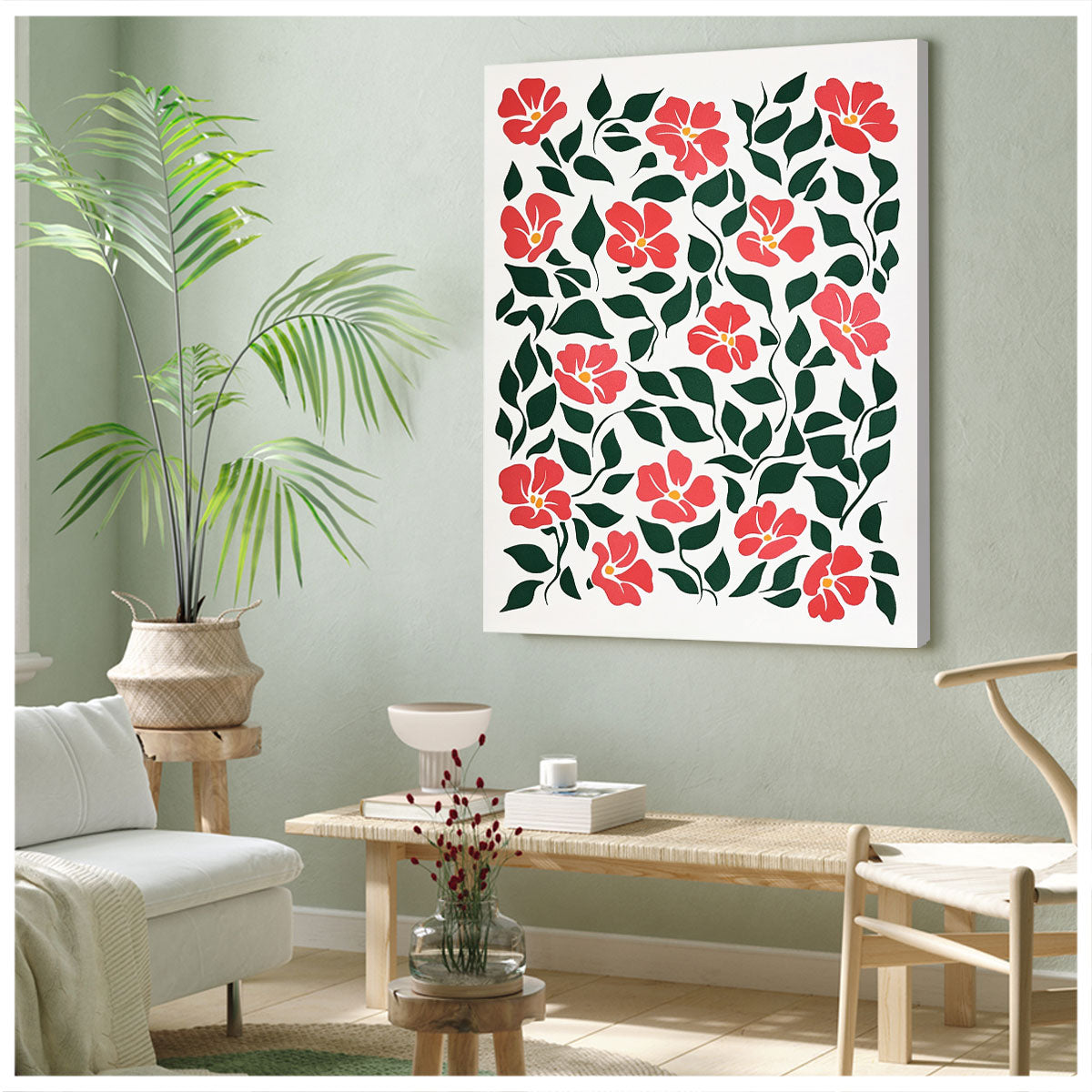 Eye-Catching Flower Pattern Boho Wall Decor