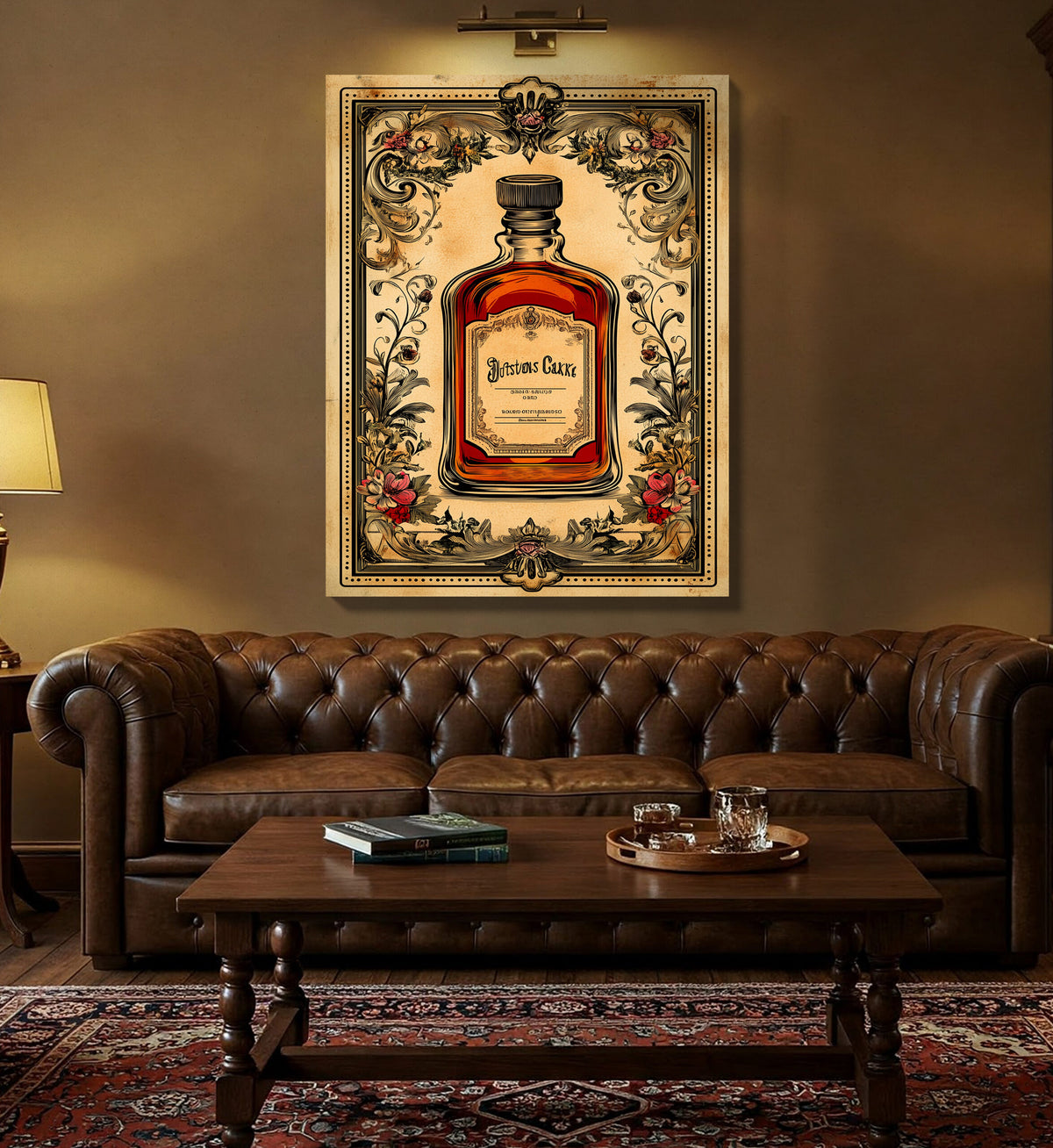 Old-Fashioned Apothecary Label Canvas Print with Vintage Details