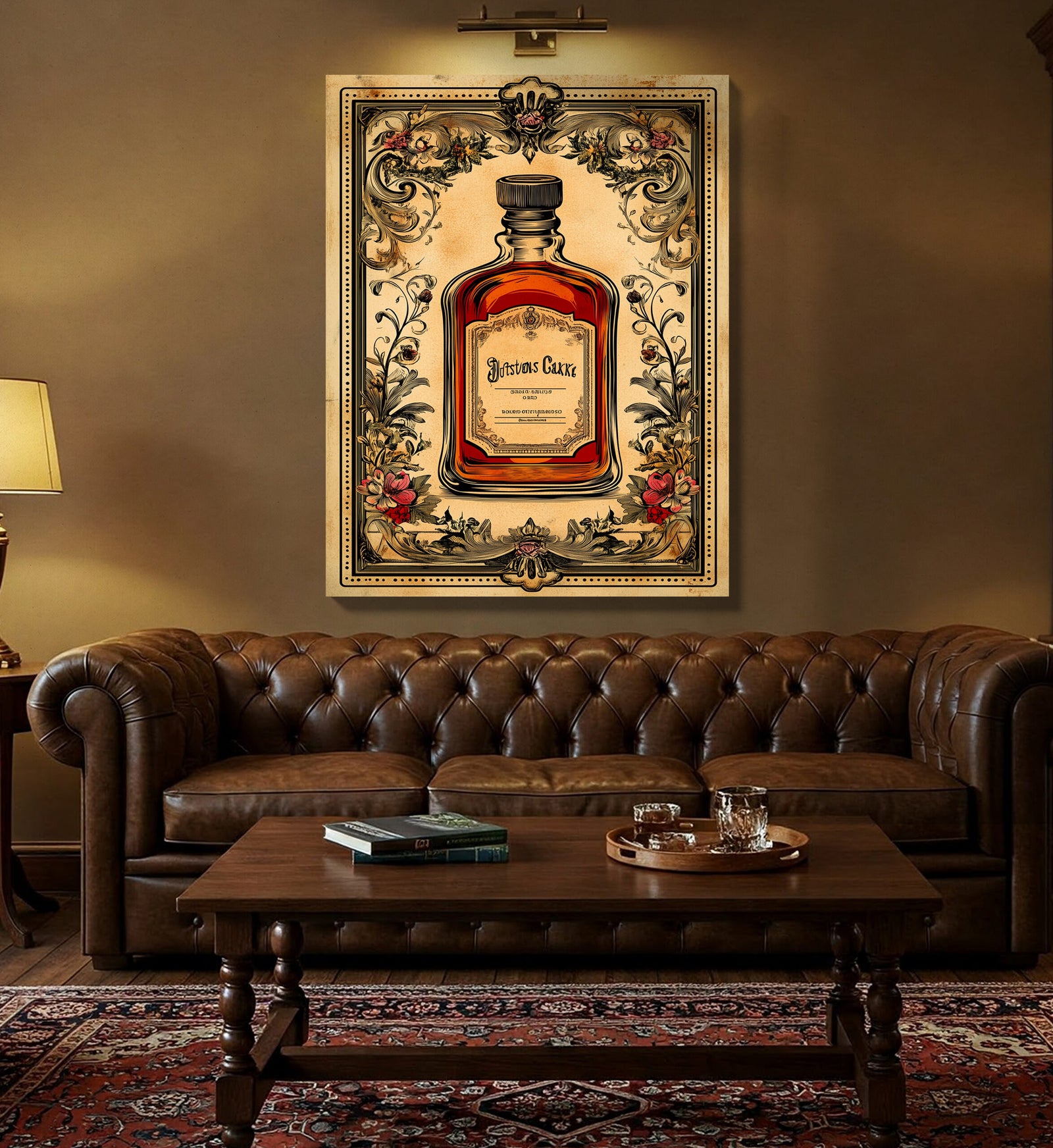 Old-Fashioned Apothecary Label Canvas Print with Vintage Details