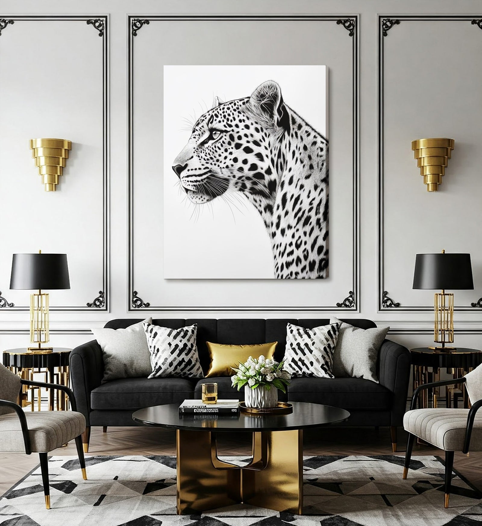 Leopard Gaze Modern Wall Artwork