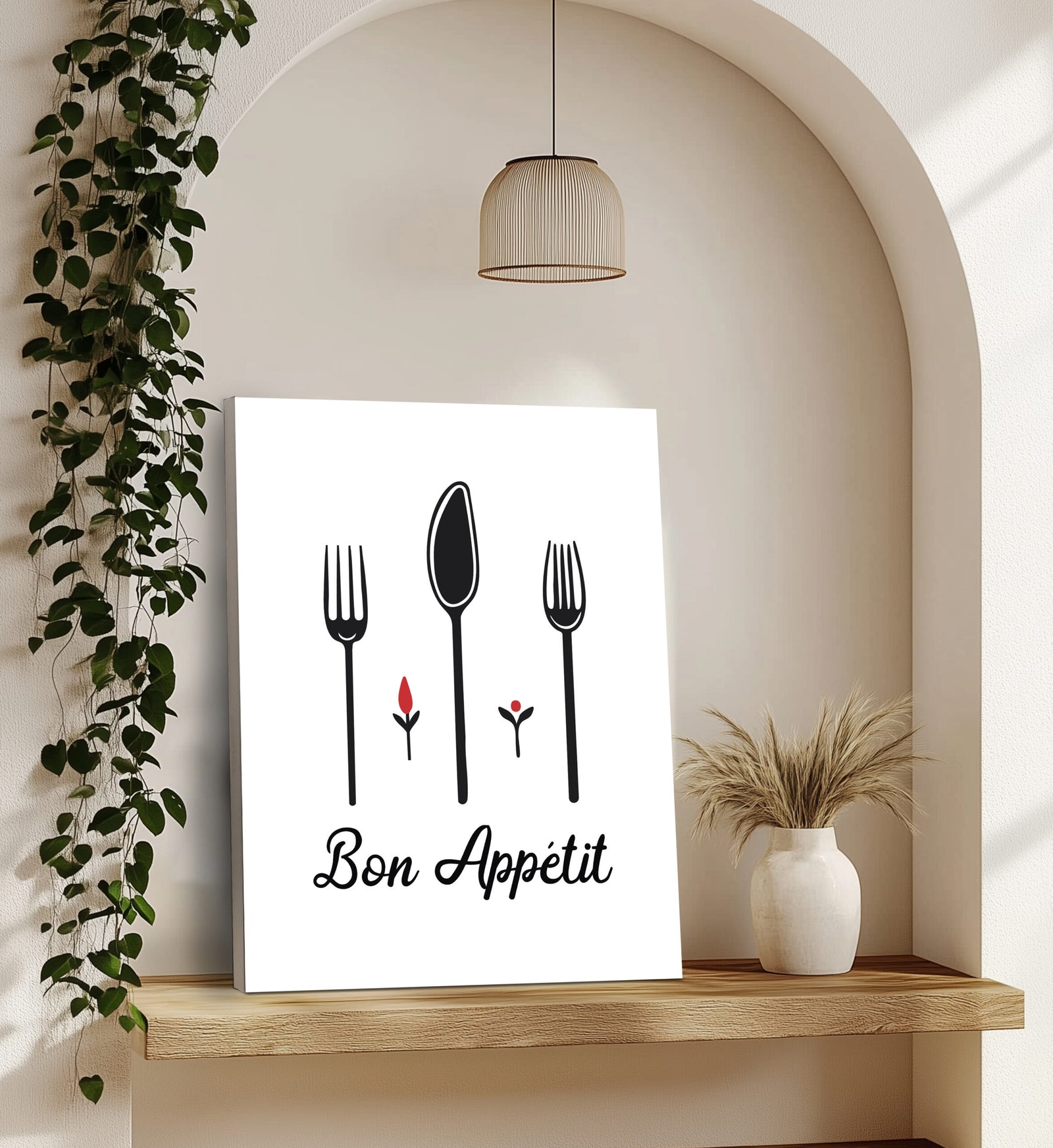 Bon Appétit Modern Minimalist Wall Hanging For Kitchen