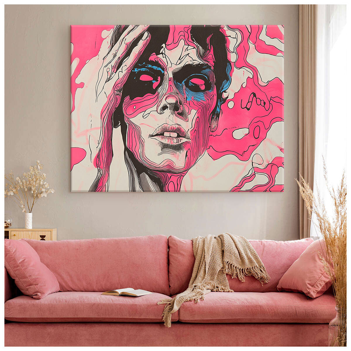 Neon Psyche Modern Abstract Art