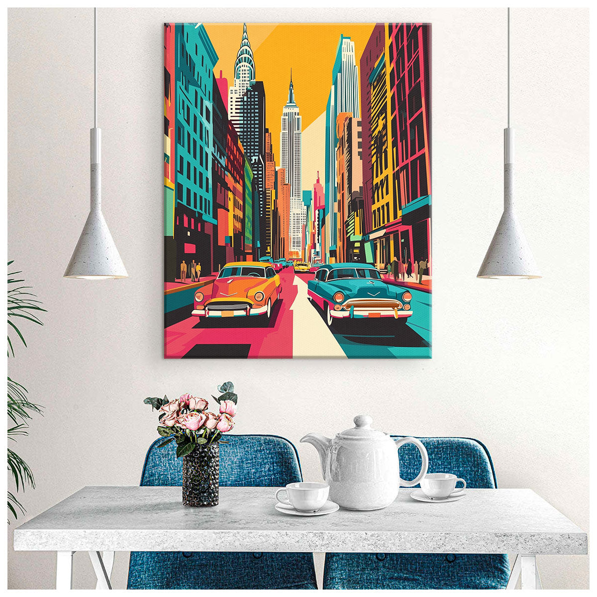 Pop Art Urban Illustration Canvas Print