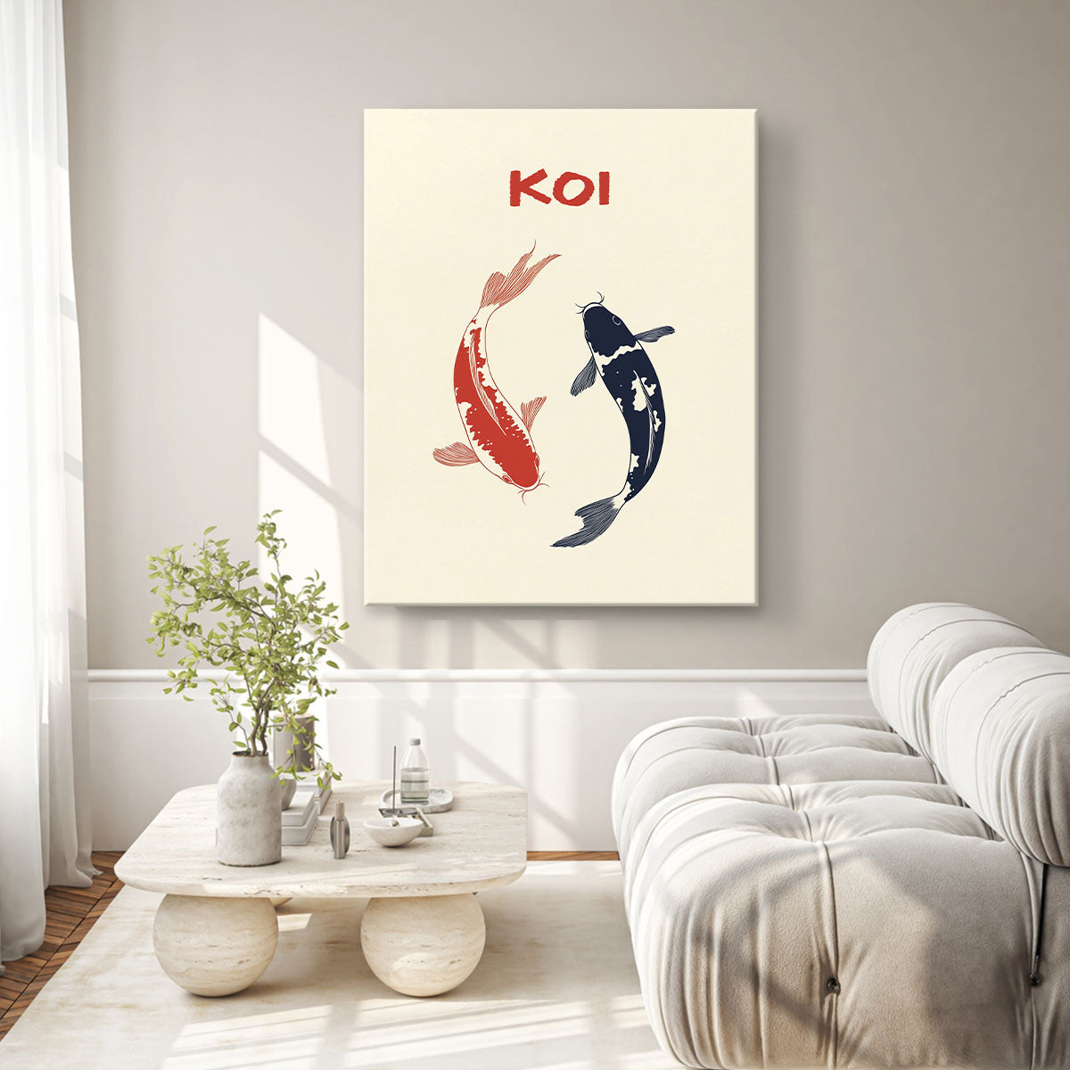 Koi Fish Canvas Modern Wall Artwork