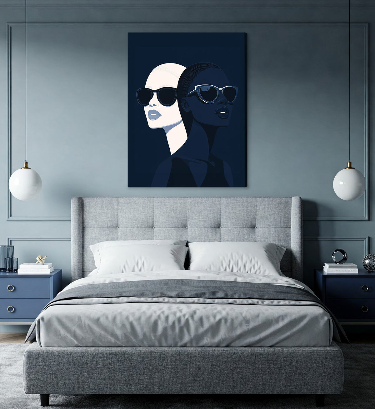 Portrait Surreal Minimalist Canvas Wall Art