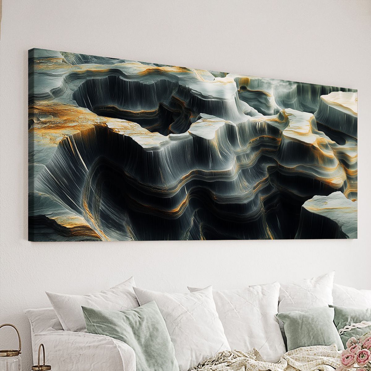 Mystic Stone Landscape Canvas Wall Art for Living Room