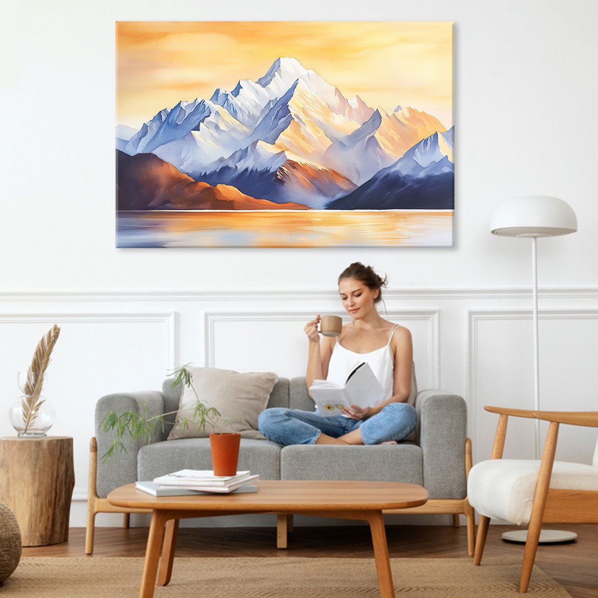 Mountain Wall Art Sunset Over The Summit