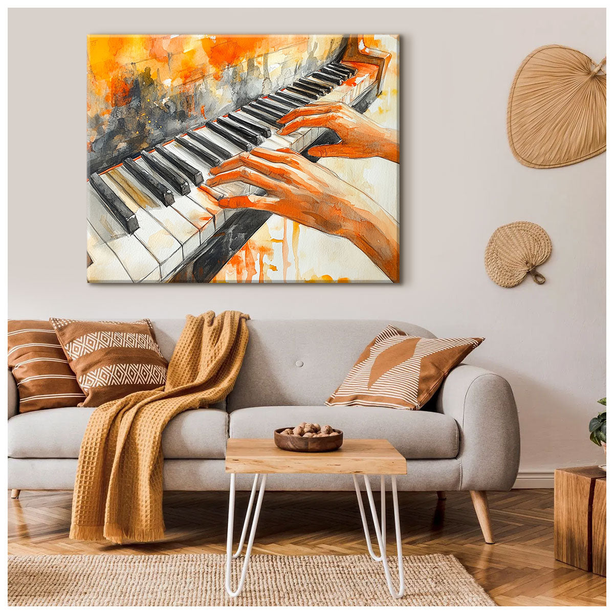 Piano Hand Modern Wall Artwork