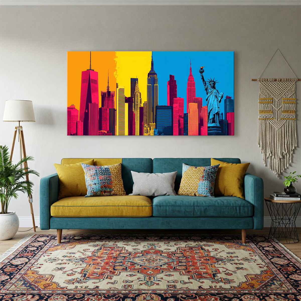 Pop Art New York City Landmarks Canvas Wall Art