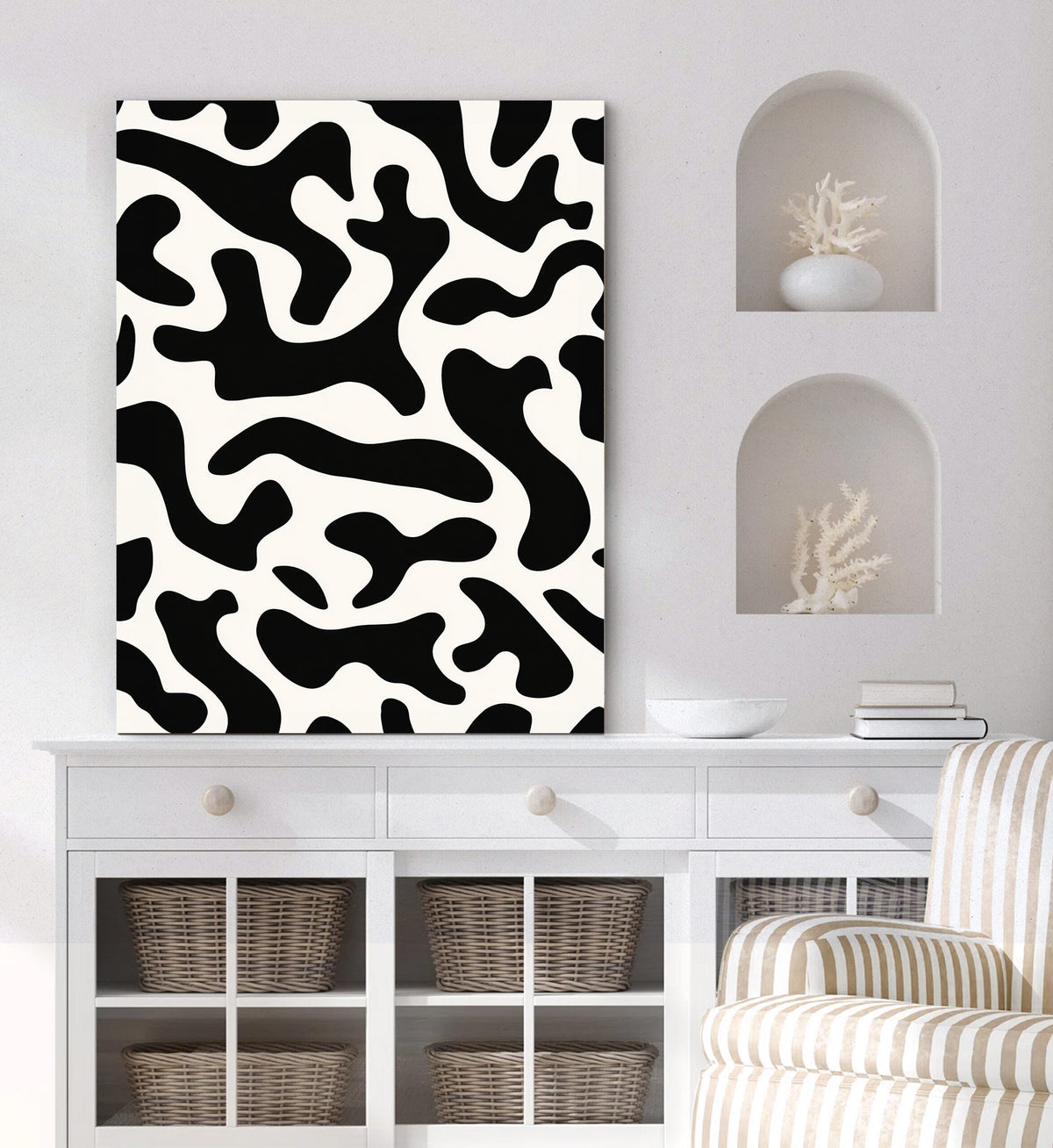 Serenity Vertical Canvas Abstract Wall Art
