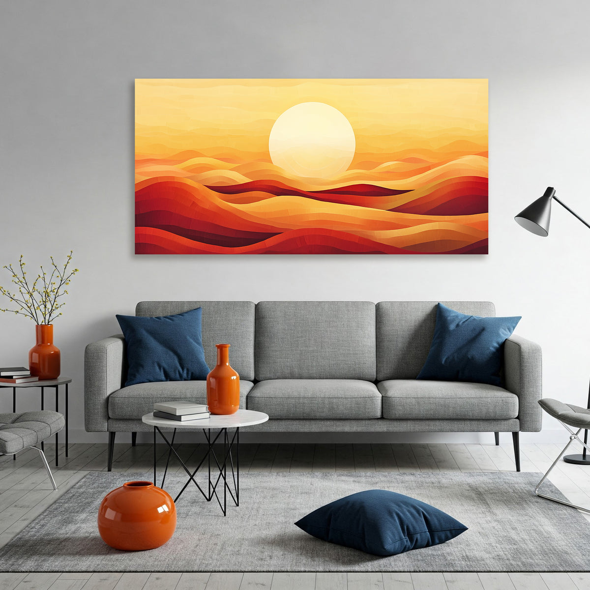 Desert Horizon Modern Boho Wall Art Canvas