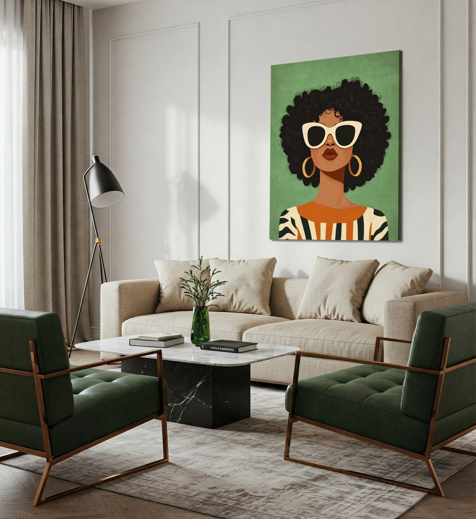 Groovy Girl Confidence Modern Wall Artwork