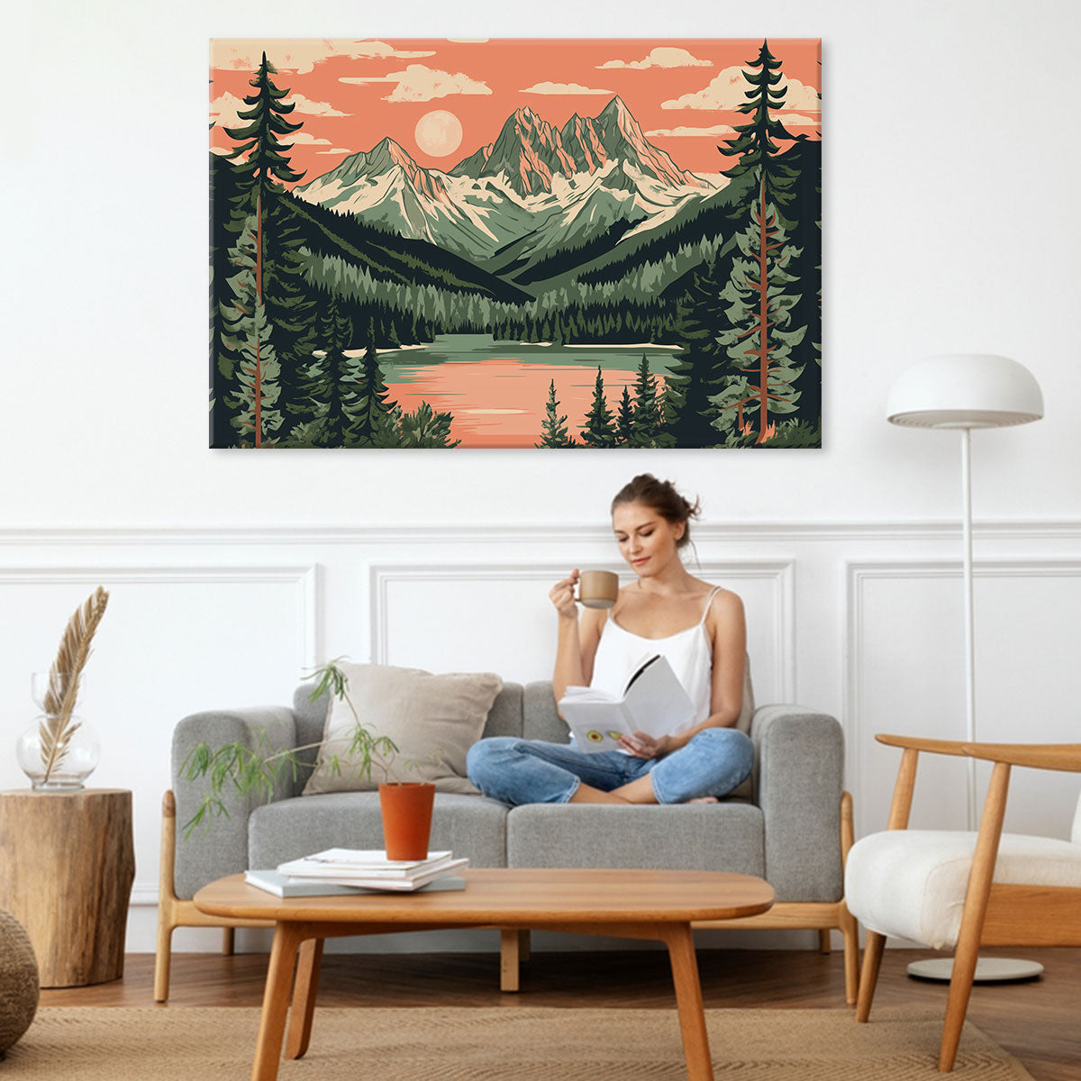 Canvas Mountain Wall Art Peak Nature Artwork
