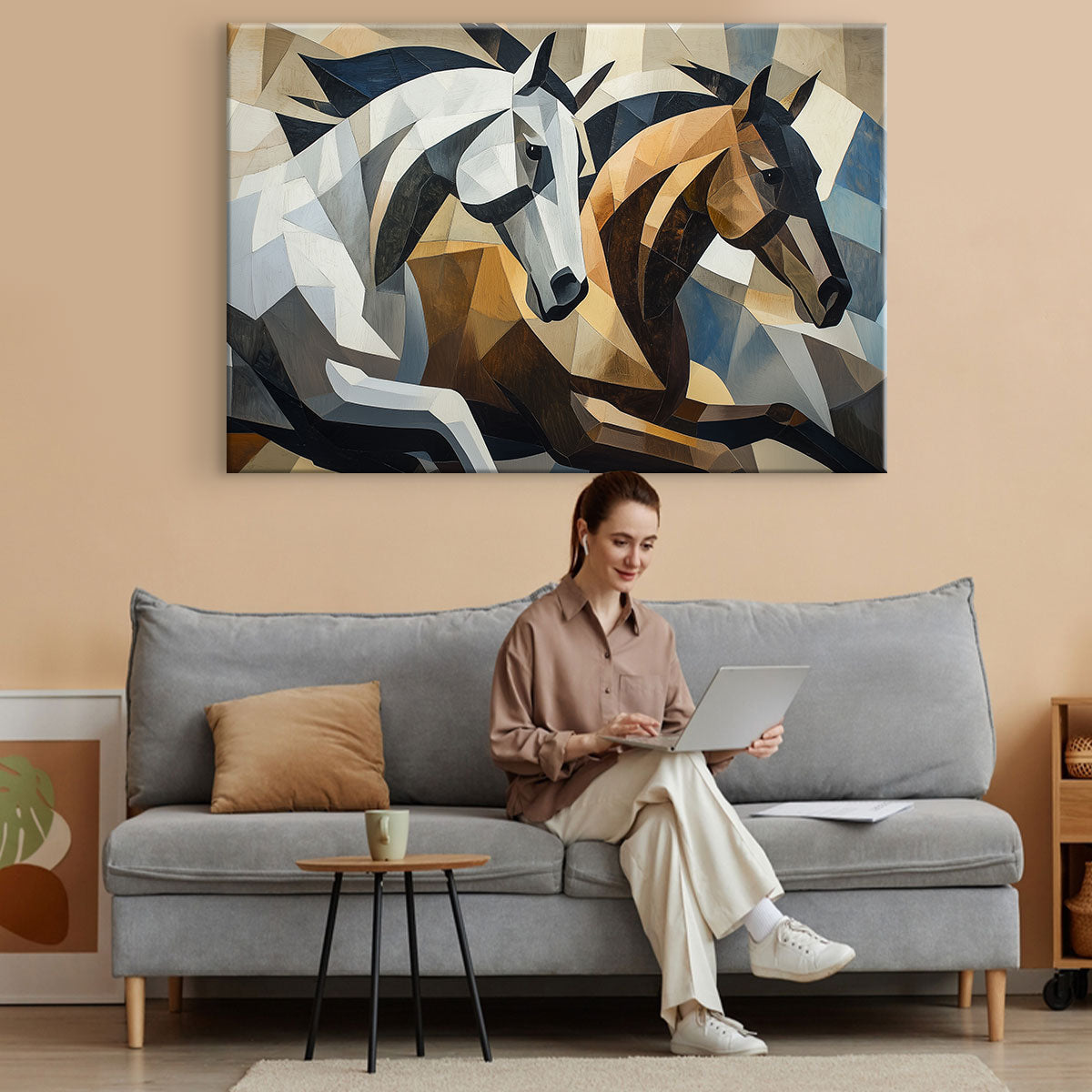 Gallop Geometric Art Animal Wall Art Decor