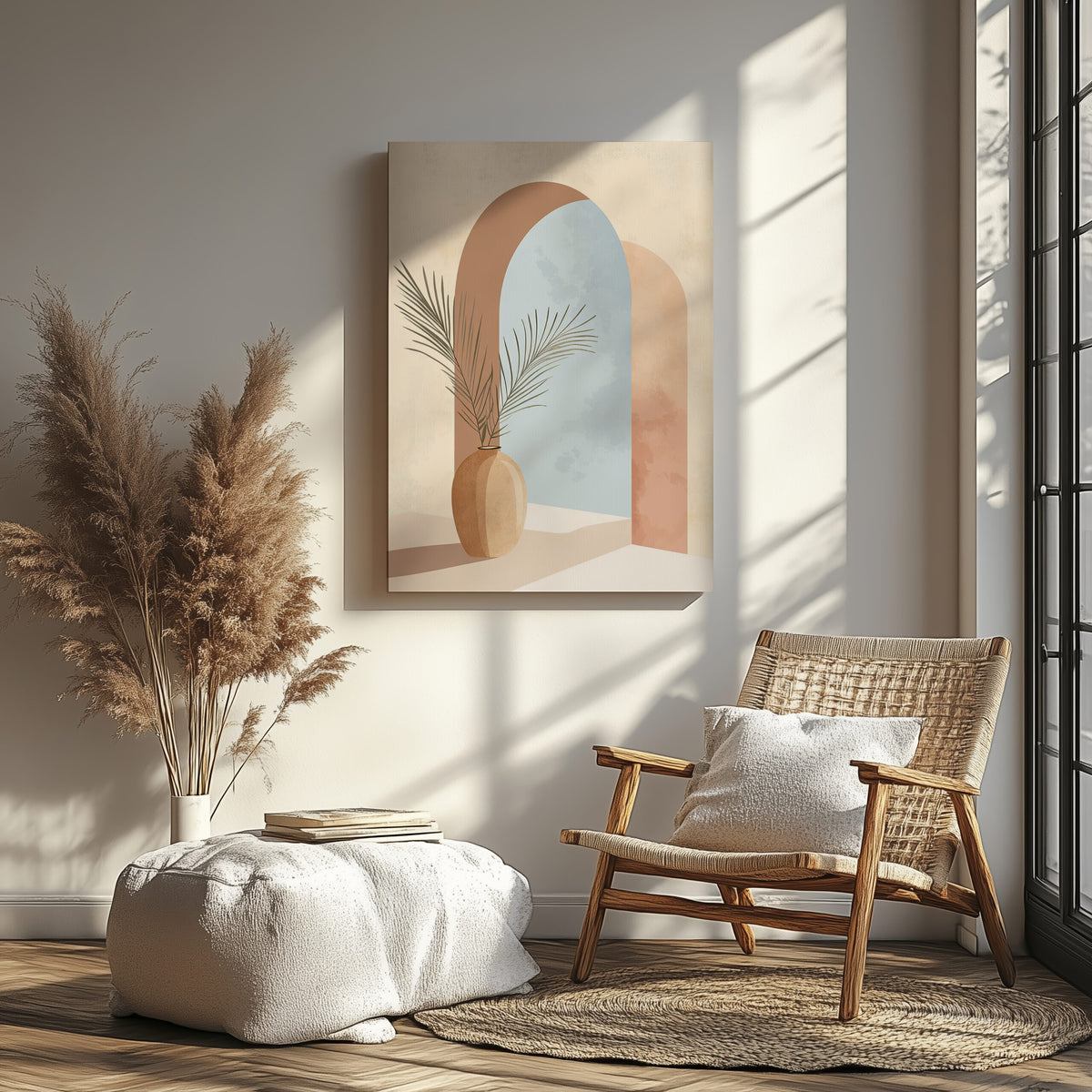 Boho Archway Minimalist Canvas Wall Art