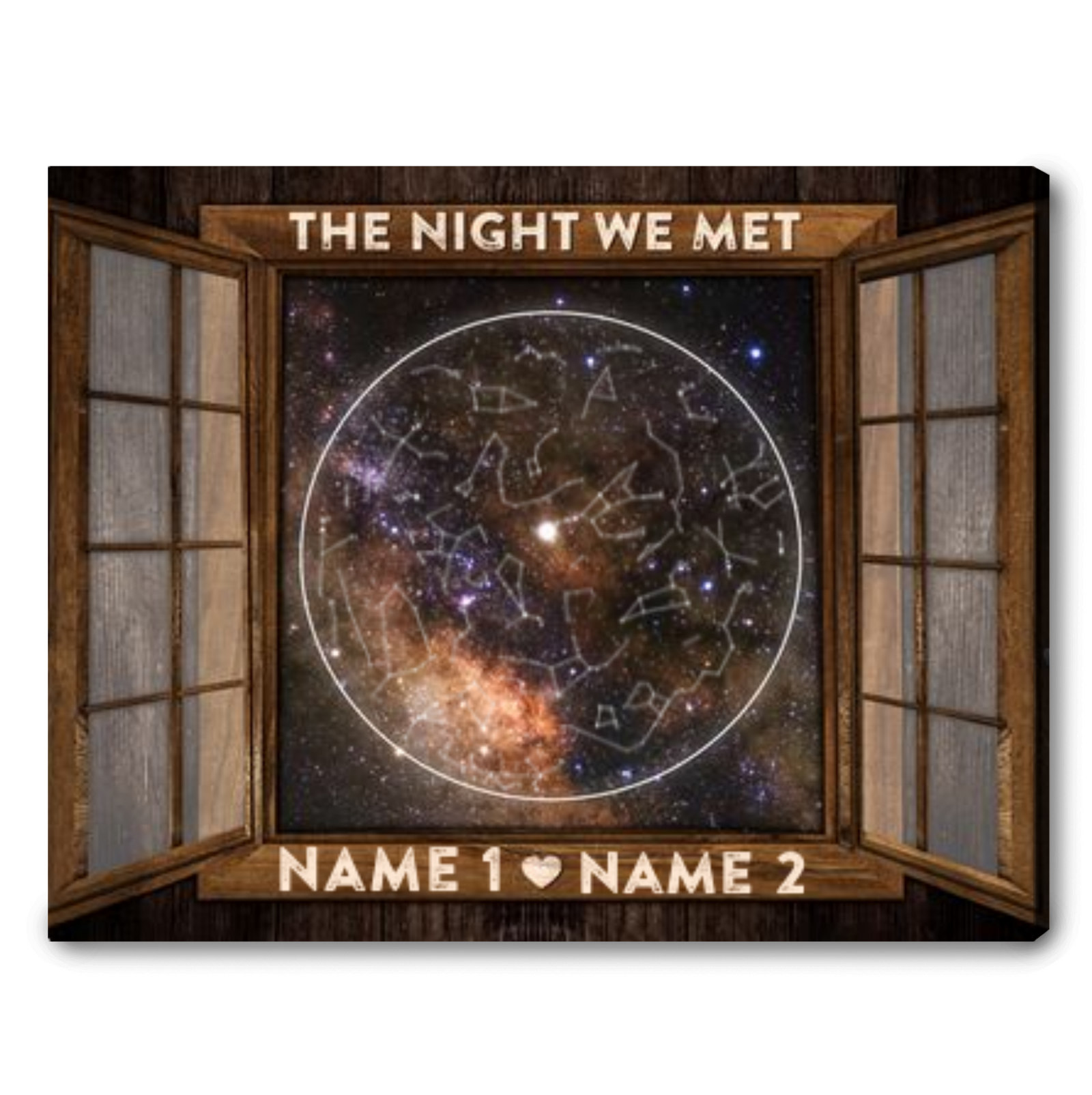 Custom Night Star Map By Date Canvas Unique Gift For Couple The Night We Met