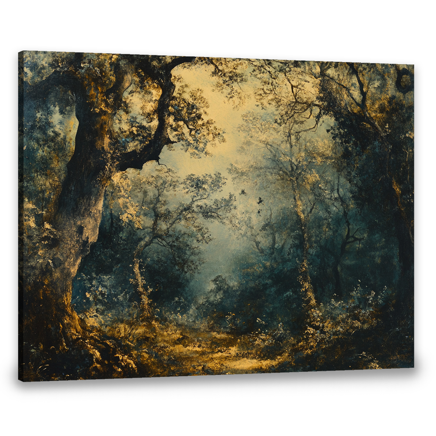 Enchanted Grove Nature Abstract Canvas Wall Art for Living Room