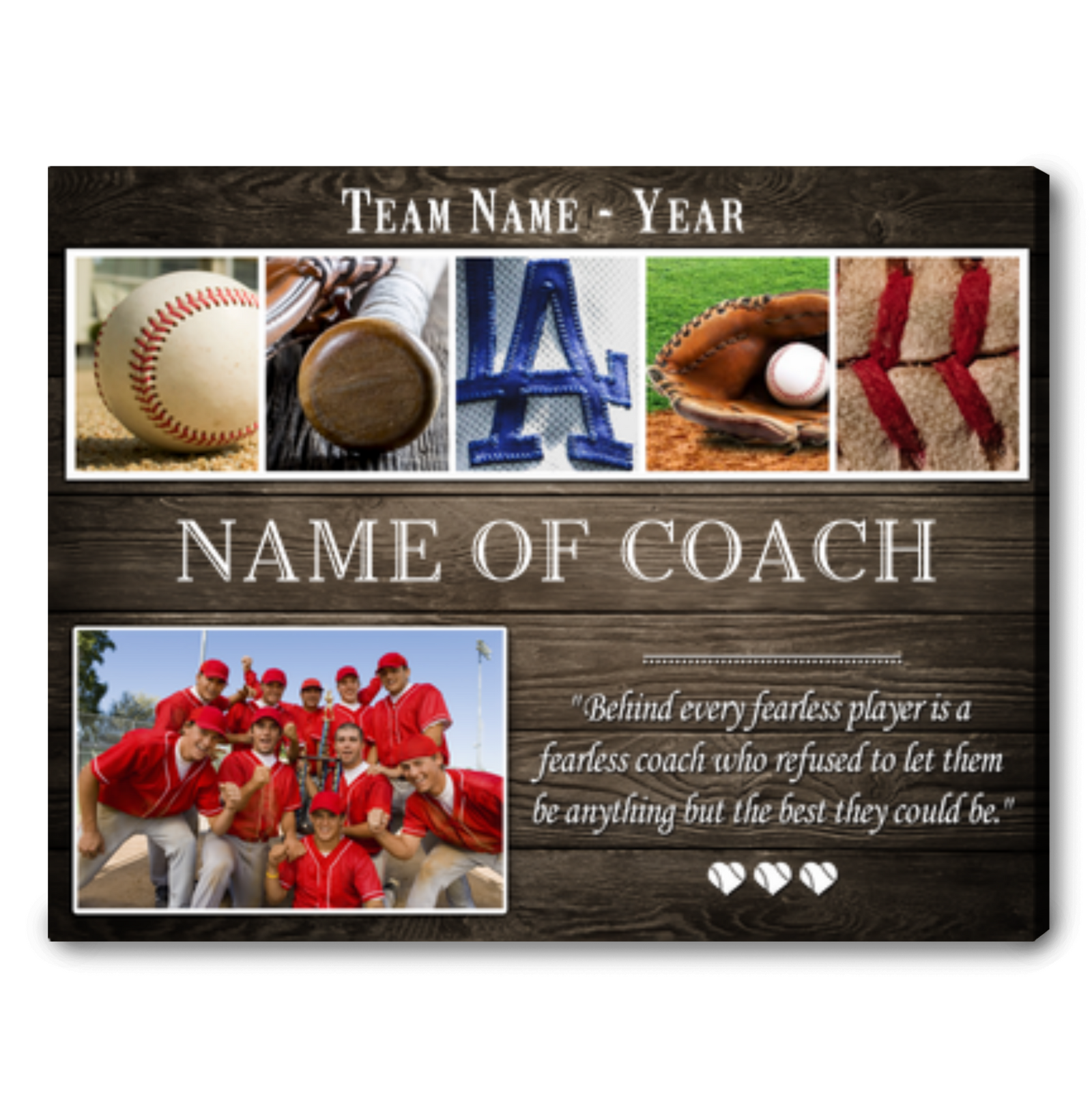 Personalized Baseball Coach Gift End of Season Gift For Baseball Coach