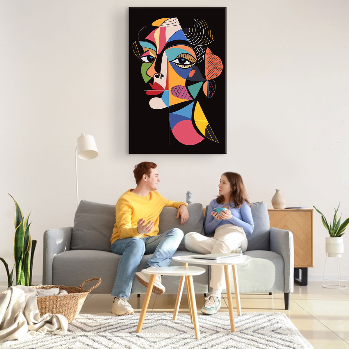 Geometric Art Style Portrait Persona Canvas
