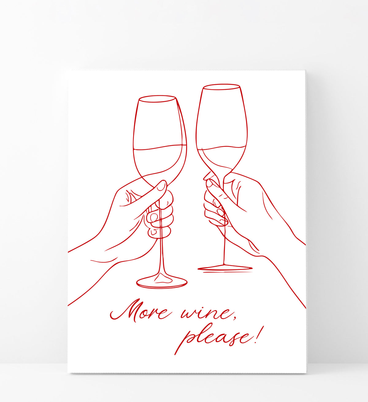 More Wine, Please Minimalist Wall Art