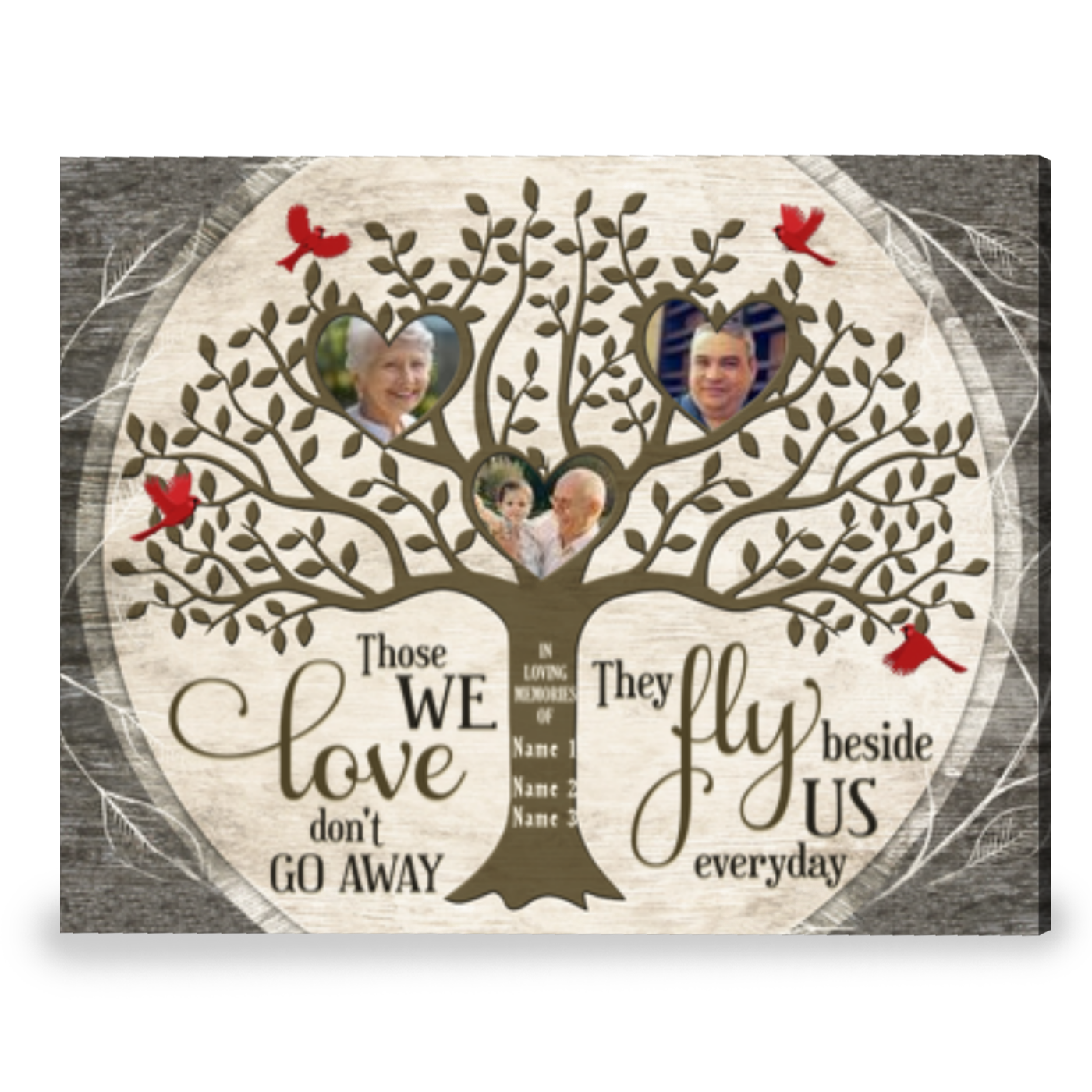 Custom Family Tree Memorial Wall Decor Grievance Gift Canvas Print