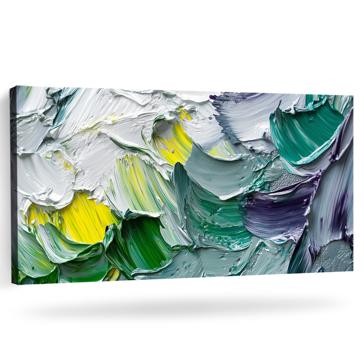 Vibrant Textured Abstract Canvas Wall Art for Living Room