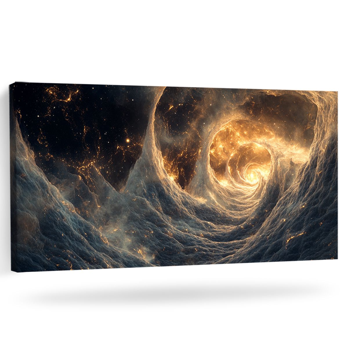 Cosmic Spiral Contemporary Abstract Canvas Wall Art for Living Room