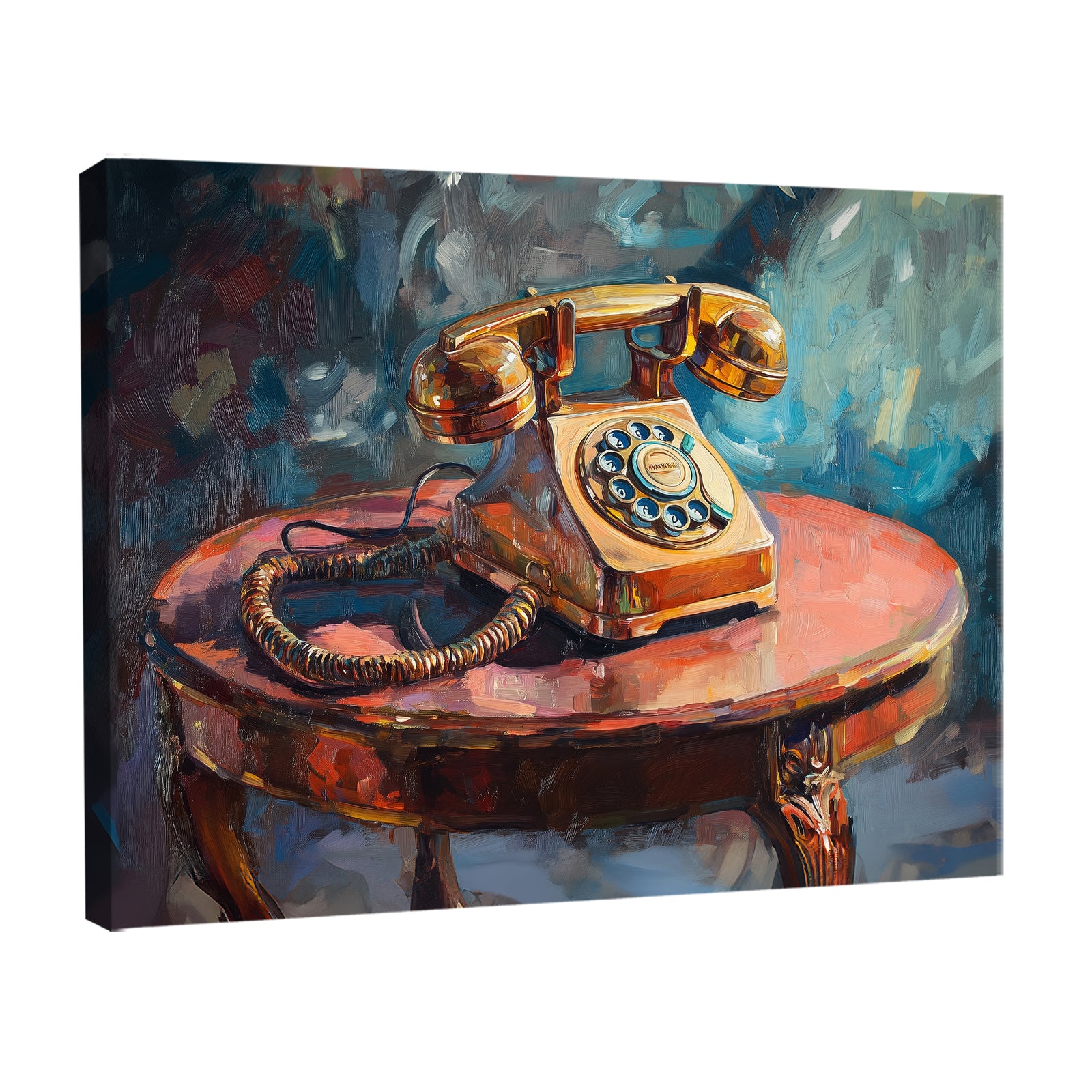 Vintage Retro Telephone Canvas Wall Art for Living Room Decor