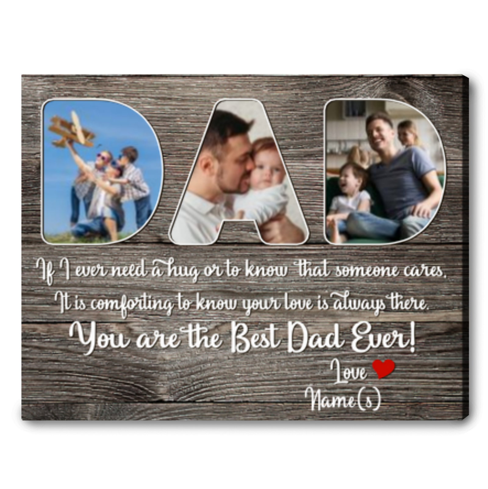 Custom Dad Father's Day Photo Collage Personalized Gifts For Dad
