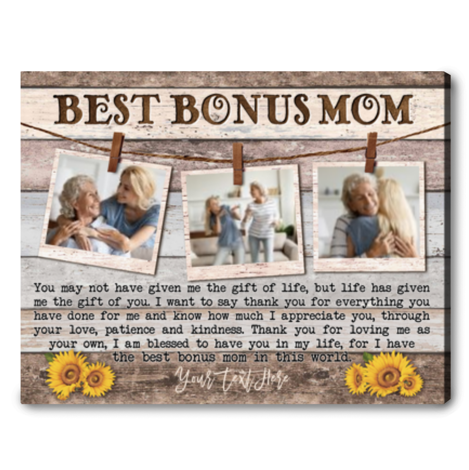 Bonus Mom Personalized Gifts Mother's Day Gift For Bonus Mother