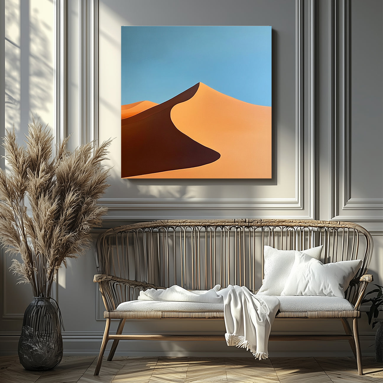 Dune Minimalist Square Canvas Print