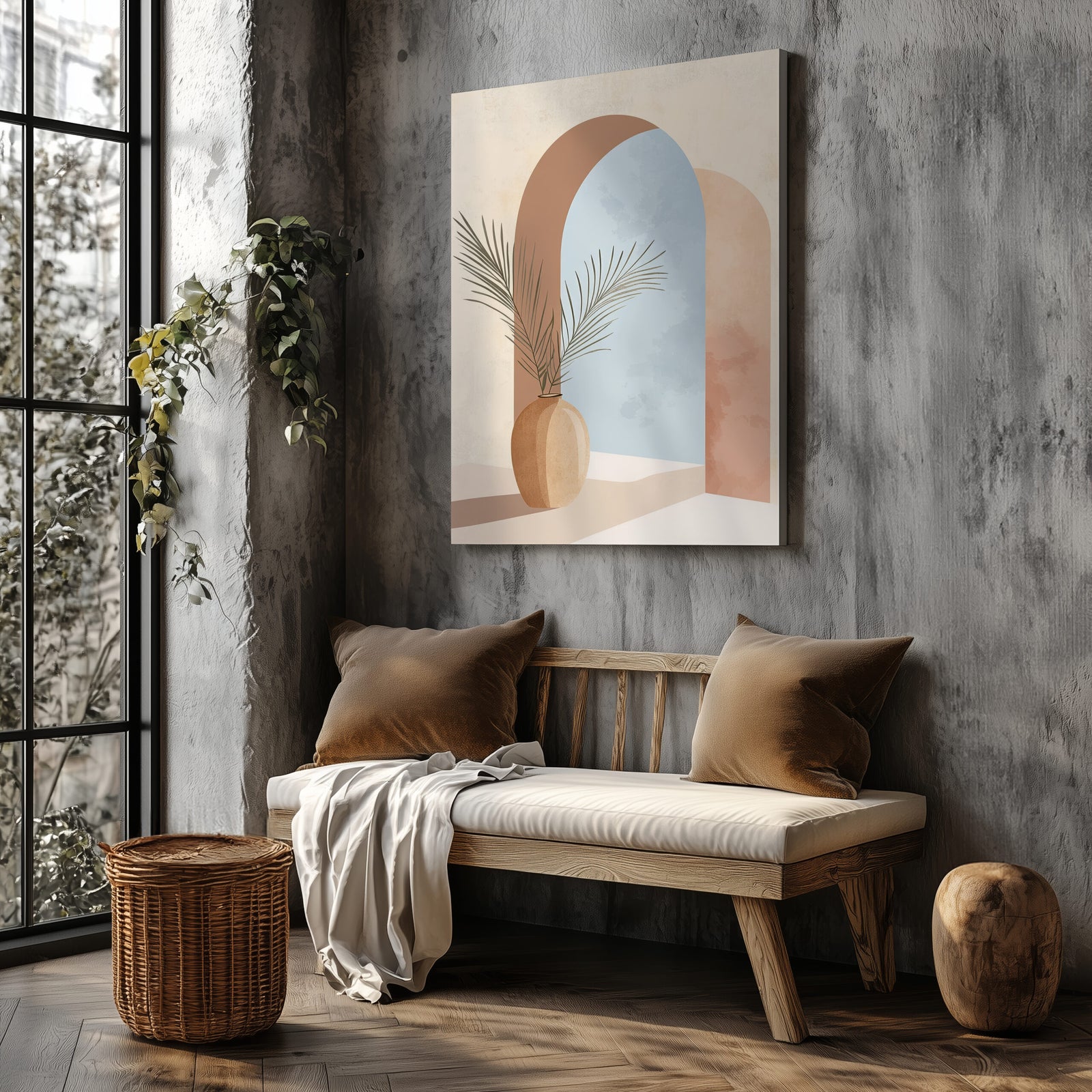 Boho Archway Minimalist Canvas Wall Art
