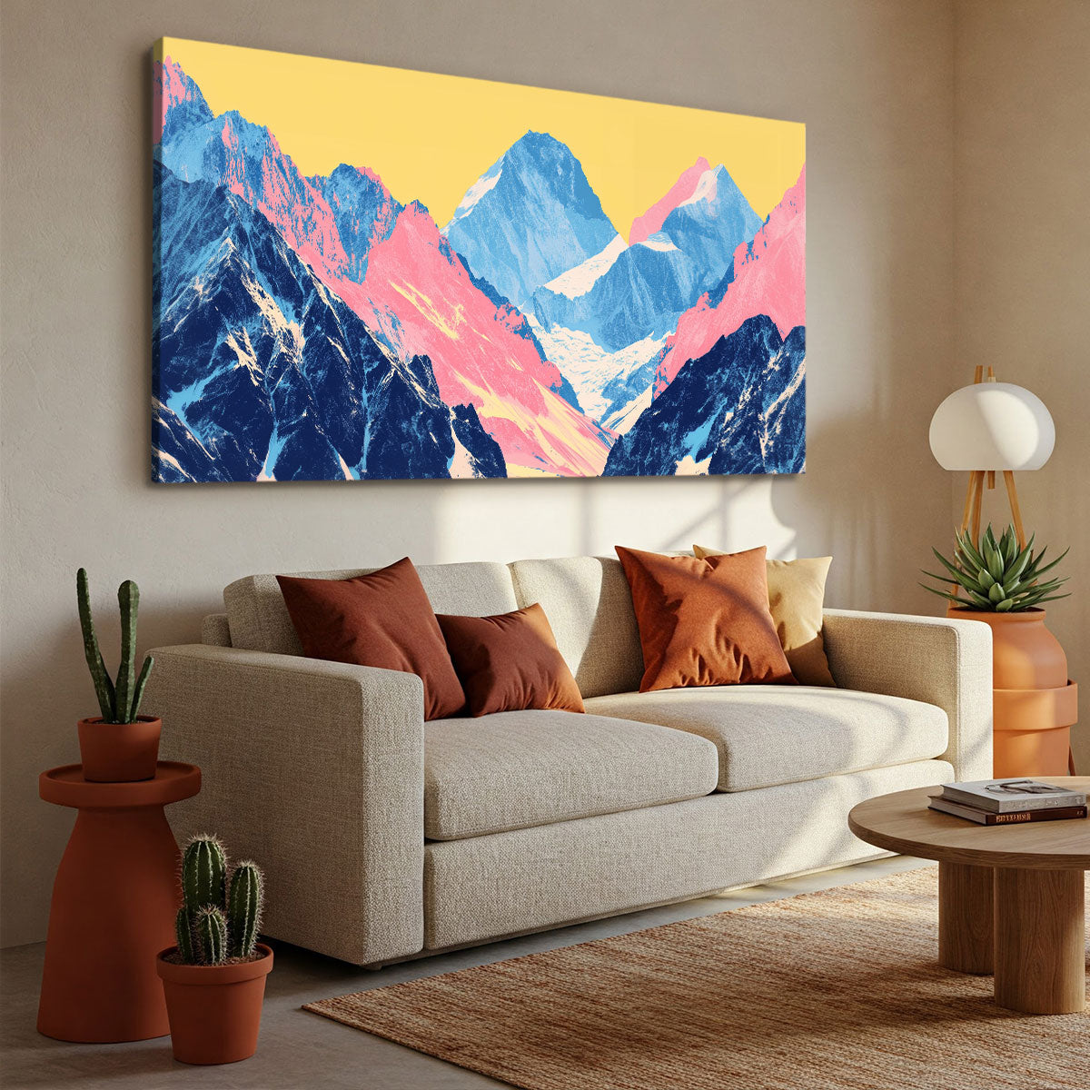 Pop Art Mountain Wall Art Nature Artwork