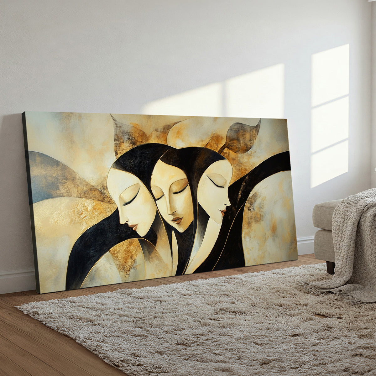 Harmony in Diversity Contemporary Abstract Canvas Wall Art