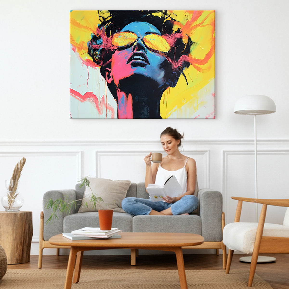 Pop Art Energetic Gaze Canvas Wall Art
