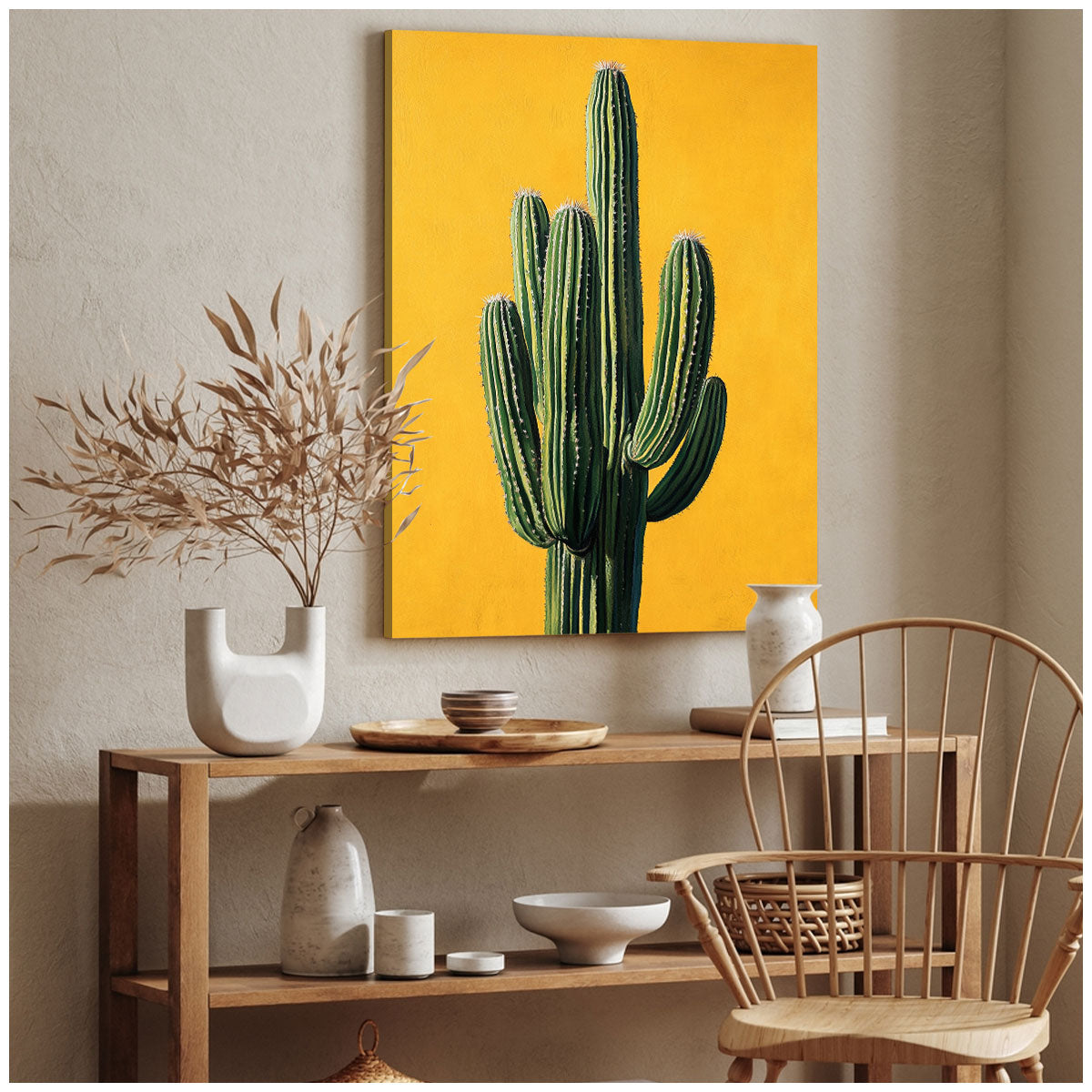 Saguaro Cactus Painting Canvas Portrait