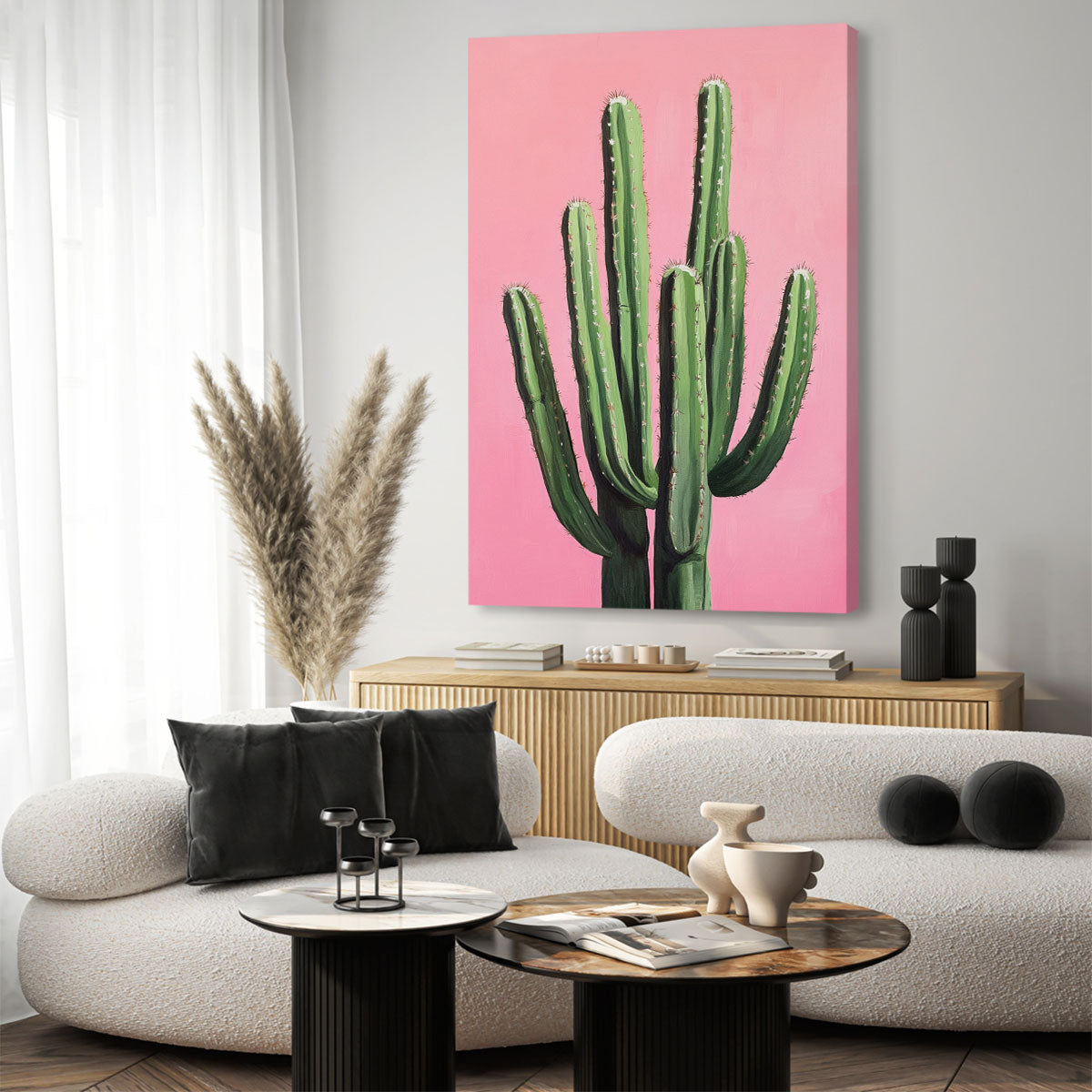 Lush Cactus Painting Canvas Wall Art